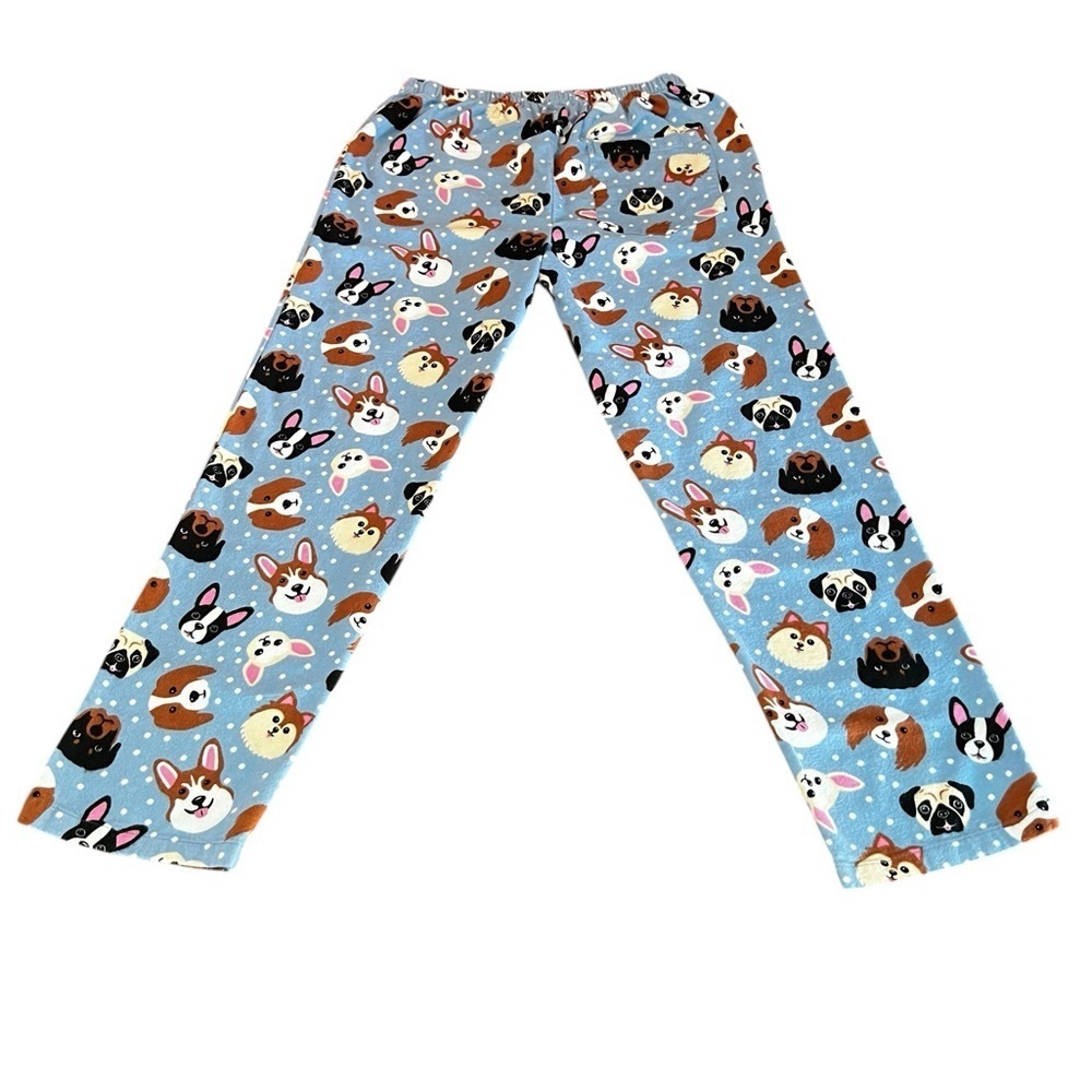 Pajama Mania Women's Dog Print Pajama Set - Blue and Brown Size Small - Picture 9 of 14